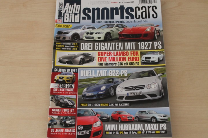 Deckblatt Auto Bild Sportscars (10/2007)